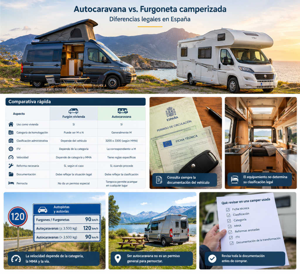 Diferencia entre autocaravana y furgoneta camperizada